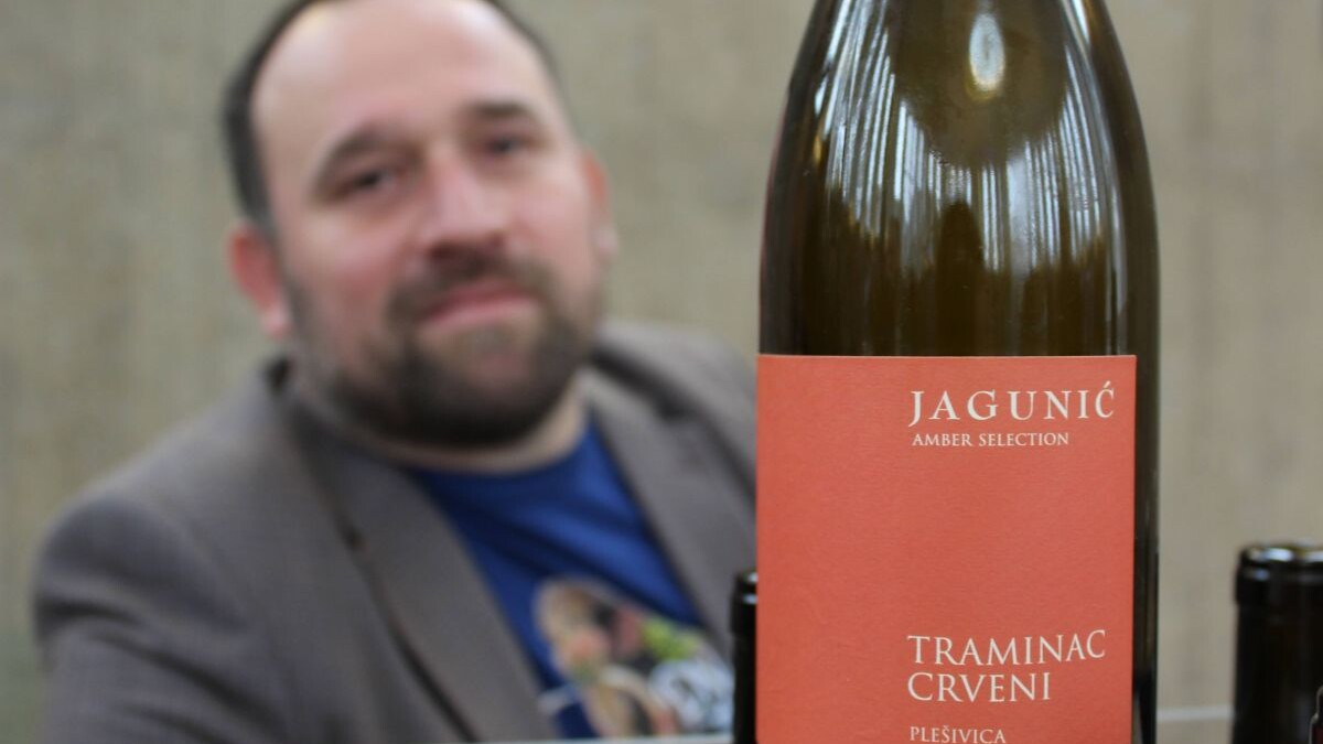 Jagunić Traminac red 2023. Amber Selection: 20 years after planting the grapes, the wine is the star of the winery
